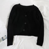Short Cardigan Women V-Neck Knitted Sweater