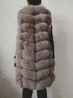 Natural Real Fox Fur Vest Natural Fur Coat For Jacket female