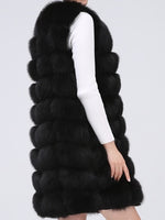 Natural Real Fox Fur Vest Natural Fur Coat For Jacket female