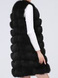 Natural Real Fox Fur Vest Natural Fur Coat For Jacket female