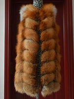 Natural Real Fox Fur Vest Natural Fur Coat For Jacket female