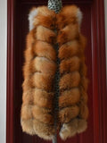 Natural Real Fox Fur Vest Natural Fur Coat For Jacket female
