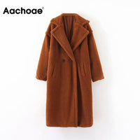 Winter Casual Solid Teddy Coat Women