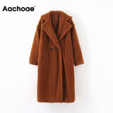 Winter Casual Solid Teddy Coat Women
