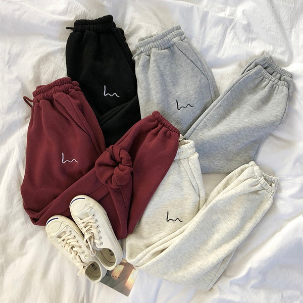 Mooirue Winter Women Harem Pants Stripes
