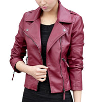Autumn Women Slim Cool Lady Leather Jackets