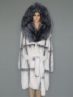 real fur coat natural fur  lexus rex rabbit fur coat woman