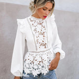 Women Floral Lace Blouses