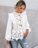 Women Floral Lace Blouses