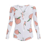 Sexy Women Bodysuit Long Sleeve Deep
