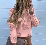 Jocoo Jolee Women Metal Buttons Long Sleeve Blouse