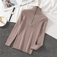 OCEANLOVE Zipper Half Turtleneck Sweater