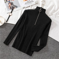 OCEANLOVE Zipper Half Turtleneck Sweater