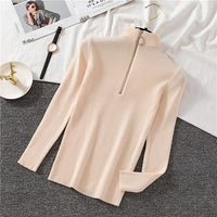 OCEANLOVE Zipper Half Turtleneck Sweater