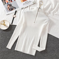 OCEANLOVE Zipper Half Turtleneck Sweater
