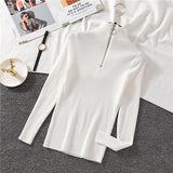 OCEANLOVE Zipper Half Turtleneck Sweater