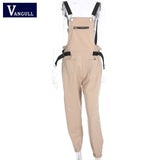 Vangull New Khaki Rompers Womens Jumpsuit Long Elegant