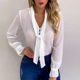 Summer Chiffon Tops Women Pink Blouses