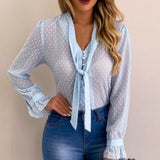 Summer Chiffon Tops Women Pink Blouses