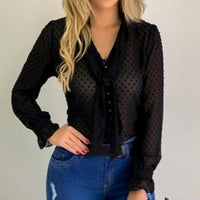 Summer Chiffon Tops Women Pink Blouses