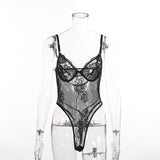 Cryptographic hot sale sheer lace bodysuit women