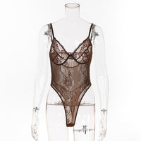 Cryptographic hot sale sheer lace bodysuit women