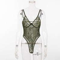 Cryptographic hot sale sheer lace bodysuit women