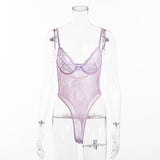 Cryptographic hot sale sheer lace bodysuit women