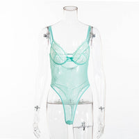 Cryptographic hot sale sheer lace bodysuit women