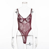 Cryptographic hot sale sheer lace bodysuit women