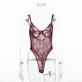 Cryptographic hot sale sheer lace bodysuit women