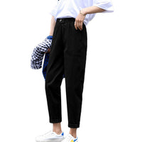 Beige High waist Casual Pants Women