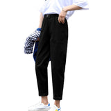 Beige High waist Casual Pants Women